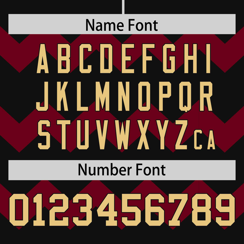 Custom Black Crimson-Khaki Personalized Ripple Design Authentic Baseball Jersey