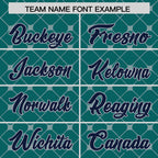 Custom Aqua Navy-Gray Personalized Plaid Design Authentic Baseball Jersey
