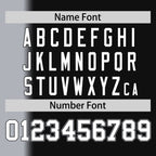 Custom Black Gray Pinstripe Personalized Gradient Authentic Baseball Jersey