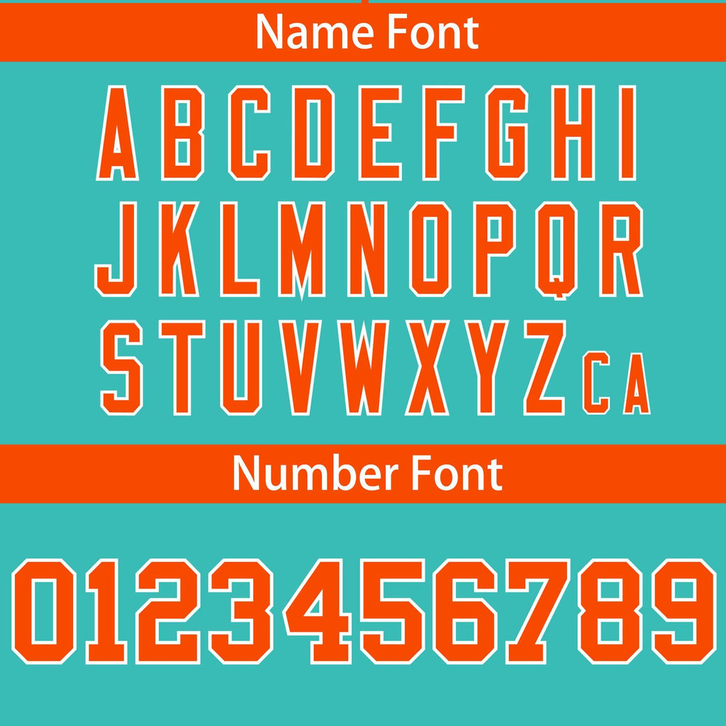 Custom Aqua Orange Classic Style Personalized Full Button Authentic Baseball Jersey