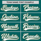 Custom Aqua Old Gold-White Personalized Color Block Authentic Baseball jersey