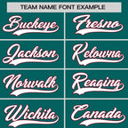 Custom Aqua Crimson-White Personalized Color Block Authentic Baseball jersey
