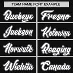 Custom Black Gray-White Personalized Color Block Authentic Baseball jersey