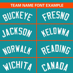 Custom Aqua Orange-White Personalized Color Block Authentic Baseball Jersey