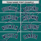 Custom Aqua Navy Spider Web Pattern Raglan Sleeves Authentic Baseball Jersey