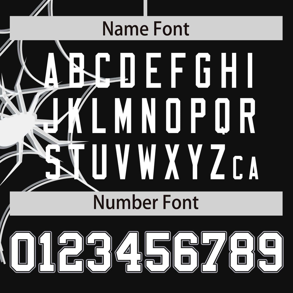 Custom Black Gray Spider Web Pattern Raglan Sleeves Authentic Baseball Jersey