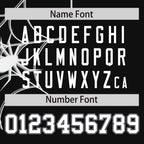 Custom Black Gray Spider Web Pattern Raglan Sleeves Authentic Baseball Jersey