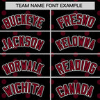 Custom Black Crimson Personalized Polka Dot Graffiti Pattern Authentic Baseball Jersey