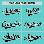 Custom Aqua White Zebra Stripes Graffiti Pattern Authentic Baseball Jersey
