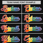 Custom Black LGBT Rainbow For Pride Month Classic Style Authentic Baseball Jersey