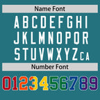 Custom Aqua LGBT Rainbow For Pride Month Classic Style Authentic Baseball Jersey