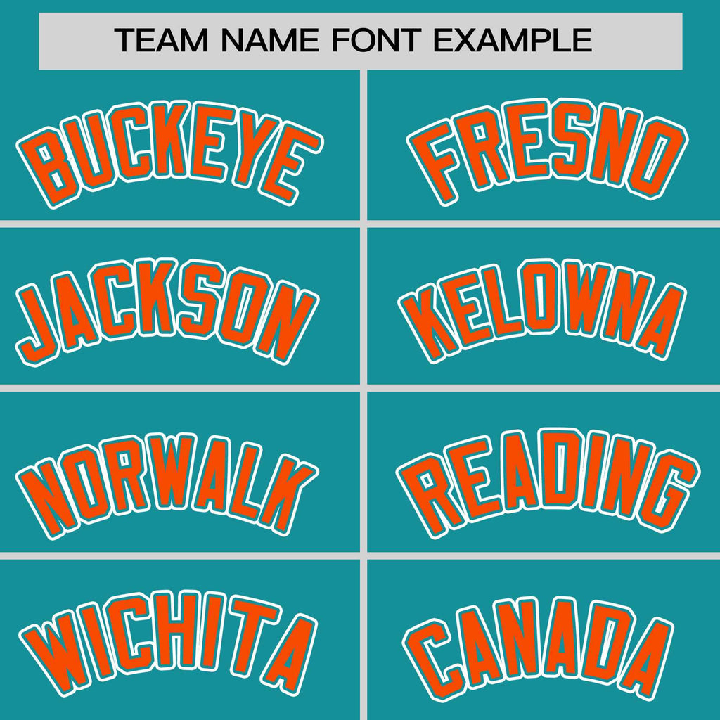 Custom Aqua Orange Personalized Half Stripe Design Authentic Baseball Jersey