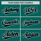 Custom Aqua Black Personalized Half Stripe Design Authentic Baseball Jersey