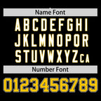 Custom Black Gold Personalized Half Stripe Design Authentic Baseball Jersey