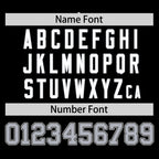 Custom Black Gray Personalized Half Stripe Design Authentic Baseball Jersey