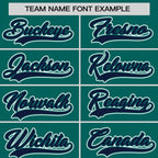 Custom Aqua Navy Personalized Half Stripe Design Authentic Baseball Jersey