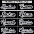 Custom Black Gray Personalized Half Stripe Design Authentic Baseball Jersey