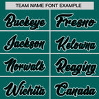 Custom Aqua Black Personalized Half Stripe Design Authentic Baseball Jersey