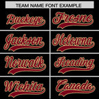 Custom Black Crimson Personalized Classic Authentic Baseball Jersey