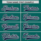 Custom Aqua Navy Personalized Classic Authentic Baseball Jersey