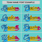 Custom Aqua Pansexuality For Pride Month Classic Style Authentic Baseball Jersey