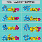 Custom Aqua Pansexuality For Pride Month Classic Style Authentic Baseball Jersey