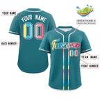 Custom Aqua Genderflux For Pride Month Classic Style Authentic Baseball Jersey