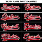 Custom Black Red Personalized Flame Graffiti Pattern Authentic Baseball Jersey