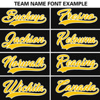 Custom Black Gold Personalized Flame Graffiti Pattern Authentic Baseball Jersey