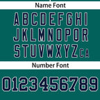 Custom Aqua Navy Personalized Gradient Ribbed Design Authentic Baseball Jersey