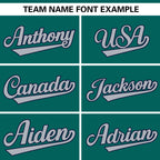 Custom Aqua Light Gray Personalized Gradient Ribbed Design Authentic Baseball Jersey