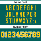 Custom Aqua Gold Personalized Gradient Ribbed Design Authentic Baseball Jersey