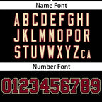 Custom Black Crimson Personalized Gradient Ribbed Design Authentic Baseball Jersey