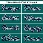 Custom Aqua Navy Personalized Gradient Ribbed Design Authentic Baseball Jersey
