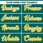 Custom Aqua Gold Personalized Gradient Ribbed Design Authentic Baseball Jersey