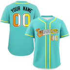 Custom Aqua Maverique For Pride Month Classic Style Authentic Baseball Jersey