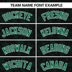 Custom Black Kelly Green Personalized Star Graffiti Pattern Authentic Baseball Jersey