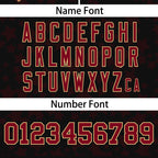 Custom Black Crimson Personalized Star Graffiti Pattern Authentic Baseball Jersey