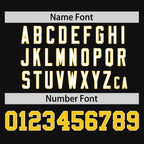 Custom Black Gold Personalized Raglan Sleeves Design Authentic Baseball Jersey