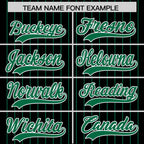 Custom Black Kelly Green Pinstripe Personalized Two-Tone Authentic Baseball Jersey