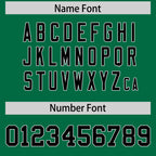 Custom Black Kelly Green Pinstripe Personalized Two-Tone Authentic Baseball Jersey