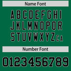 Custom Black Kelly Green Pinstripe Personalized Two-Tone Authentic Baseball Jersey