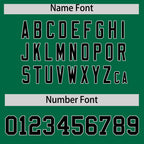 Custom Black Kelly Green Pinstripe Personalized Two-Tone Authentic Baseball Jersey