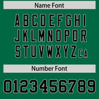 Custom Black Kelly Green Pinstripe Personalized Two-Tone Authentic Baseball Jersey