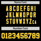 Custom Black Gold Personalized Classic Authentic Baseball Jersey