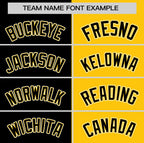 Custom Black Gold Two Tone Striped Fashion Authentic Baseball Jersey
