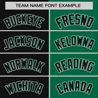 Custom Black Kelly Green Two Tone Striped Fashion Authentic Baseball Jersey