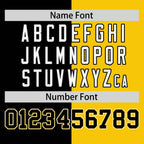 Custom Black Gold Two Tone Striped Fashion Authentic Baseball Jersey