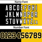 Custom Black Gold Two Tone Striped Fashion Authentic Baseball Jersey