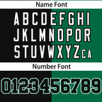 Custom Black Kelly Green Two Tone Striped Fashion Authentic Baseball Jersey